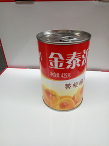 廠家批發425g金泰沂牌黃桃易拉罐鐵盒罐頭 罐頭廠家  罐頭批發